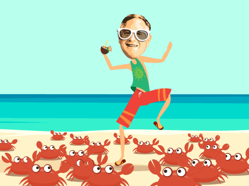 More Crabs! animation beach crab dance gif illustration surf