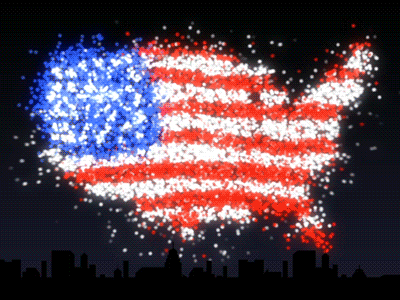 USA 4th of july america fireworks gif independence day particles usa