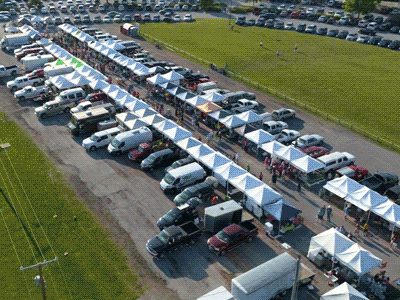 Columbia Farmers Market aerial animation drone farmers market footage gif logo timelapse