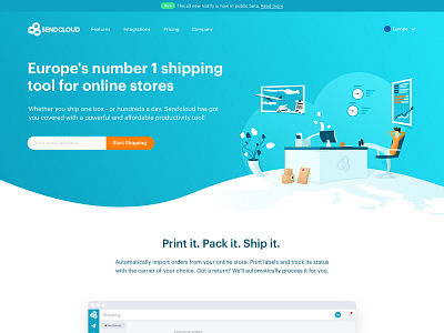 SendCloud Website Hero