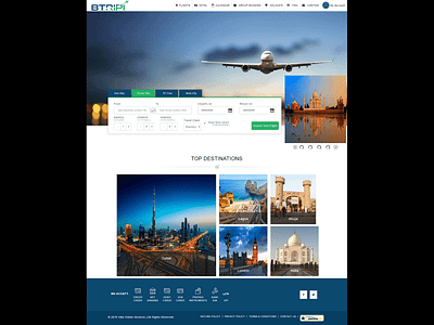 B tripi online air ticket booking service web ddevelopment