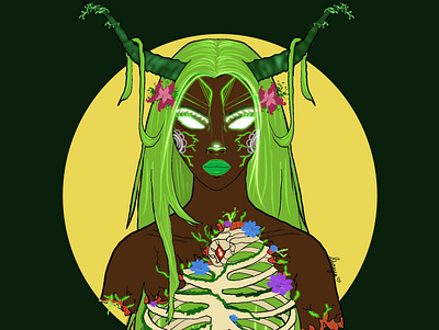 Earth Goddess - Character Design art characterdesign design designer digitalart graphic design illustration motion graphics vector