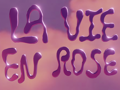 World Through Rose-Colored Glasses adobe illustrator blender3d blender3dart design font design hand drawn lettering pink sky type typography