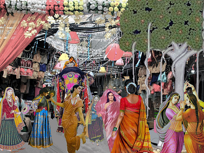 MONTAGE- Old Delhi Bazaar