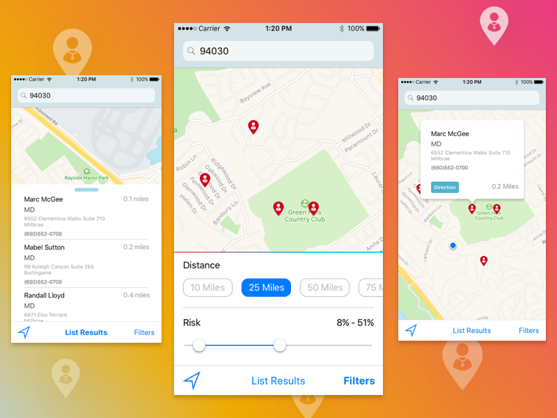 Doctor Locator by Myron on Dribbble