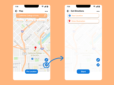 Daily UI-029-Map app design branding dailyui design illustration ui ui design user interface design ux design