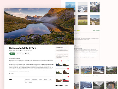 Adventure Redesign adventure backpacking design hiking outdoors photography tourism travel ui ux webdesign