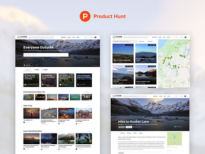 The Outbound 2.0 is on Product Hunt adventure adventure travel hiking mountains outdoors product hunt redesign search travel