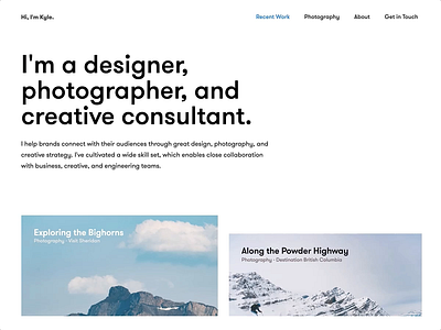 New Personal Portfolio adventure personal photography portfolio webflow website website design