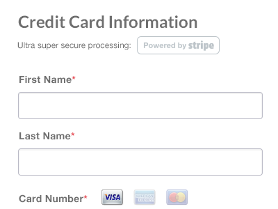 Payment billing bloodhound clean credit card forms payment processing stripe white