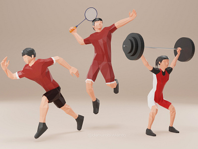 Low Poly 3D Character | 3D Sport Athletes 3d 3d art 3d isometric 3d low poly 3d modeling art b3d blender blender illustration blender3d design illustration logo low poly low poly character low poly illustration lowpoly lowpoly character polygon sport