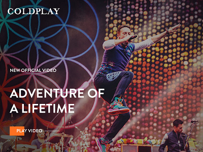 Coldplay fan site responsive uiux user experience user interface web design