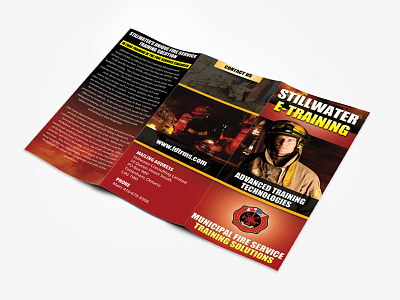 StillWater E-Training Trifold brcohure branding design trifold brochure