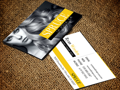 SPRUCE Business Card branding design illustration