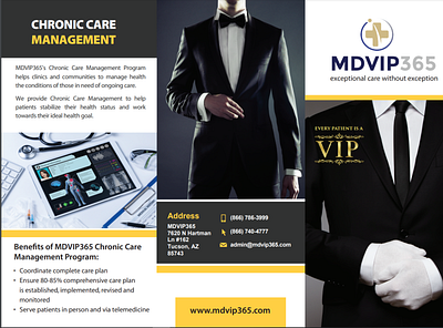 MDVIP365 TRIFOLDED BROCHURE branding illustration logo