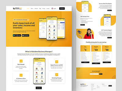 Business Manager App Landing Page | Redesign Concept