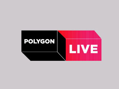 'Polygon Live' branding geometry impossible object live logo polygon