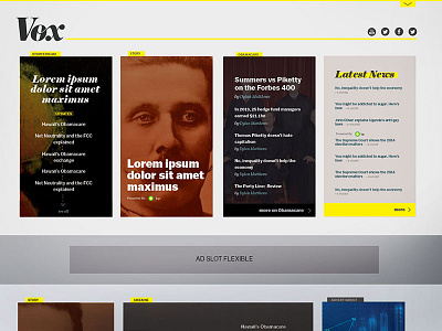 Early Vox.com Homepage mock