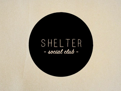 Shelter Social Club Logo circle identity logo round shelter social club typography umbrella