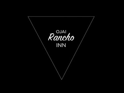 Ojai Rancho Inn Logo hipster logo ojai triangle typography whatever