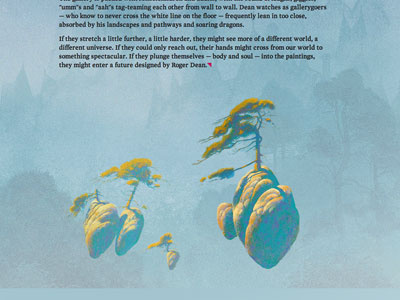 Roger Dean Editorial Design for Polygon editorial design feature floatings islands responsive roger dean typography web design