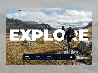 Trekking website parallax