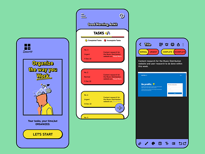 Task Organizer & Note Taking Mobile App app concept figma mobile app note taking notes organizer task to do ui ux