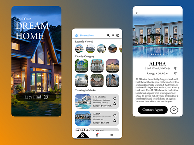 House Listing and Buying Real Estate Mobile App app buying figma house lisitng mobile mobile app property real estate selling ui ui design ux ux design