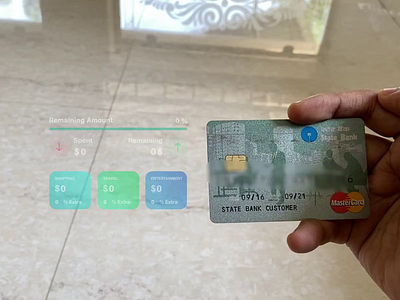 AR Credit Card Expense Tracking animation ar concept credit card expenses prototype tracking