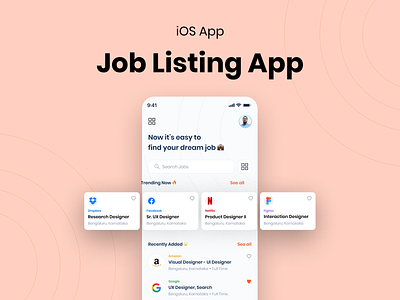 Job Listing - Mobile App Design Concept