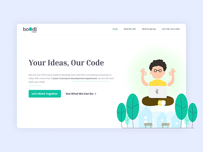 Your Ideas, Our Code - Landing Page Concept Design