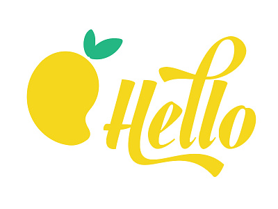 Hello dribbble debute first shot happy hello hello dribbble mango