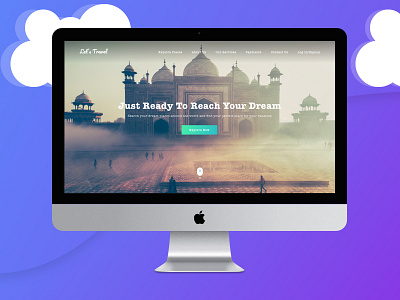 Let's Travel - A Landing Page Concept Design clean landing page minimal planner tour travel trip web web site