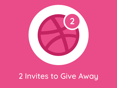 2 Invites to Give Away design designer dribbble dribbble invite give away invitation invite notification
