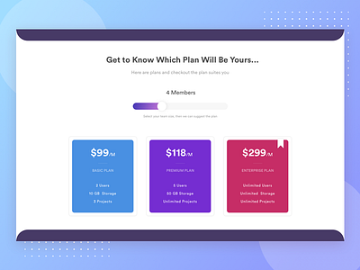 Pricing Page challenge clean colourful dribbble minimal pricing ui uplab ux web website