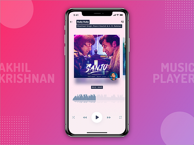 Music Player Redesign Challenge challenge concept design dribbble ios iphone x music player redesign shot