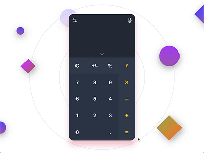 Daily UI Challenge #004 - Calculator Design app app animation calculator challenge clean clean creative dailyui dark design dribbble minimal prototype ui uidesign ux