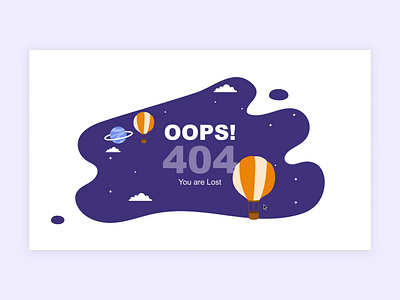 Daily UI Challenge #008 - 404 Error Page 404 animation challenge clean creative daily dailyui dailyui 008 design dribbble error illustration invision minimal studio ui ux vector web website