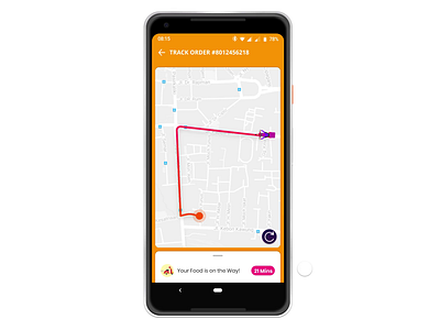 Daily UI Challenge 020- Location Tracker android animation app challenge clean concept creative dailyui design dribbble food delivery illustration invision studio location map minimal prototype track ui vector