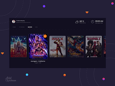 Daily UI Challenge 025 - TV App android animation browse challenge clean concept creative dailyui design dribbble invision minimal movie netflix prototype streaming studio tv app ui web