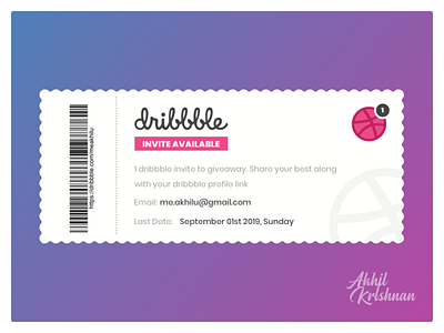 1 dribbble invite available for giveaway