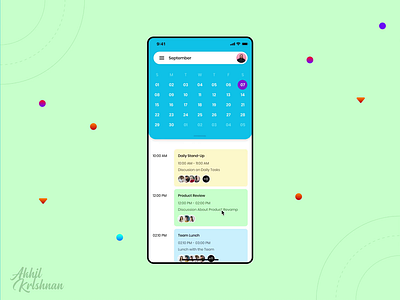 Daily UI Challenge 038 - Calendar android animation app calendar challenge clean creative dailyui design dribbble figma ios minimal mobile prototype ui