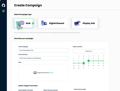 Create Campaign Dashboard advertising tools campaign clean dashboard create campaign dashboard ui dashboard ux dashboard