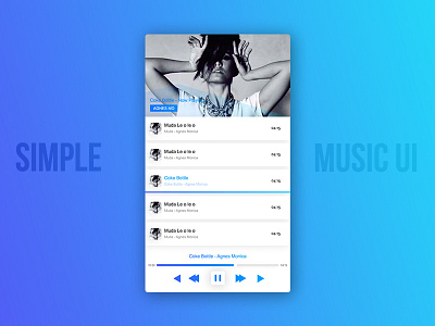 Simple Music UI gradients mobile app mobile ui mobile ux music music ui playlist ui uiux ux