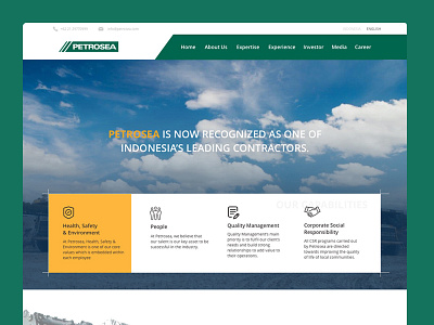 Landing Page Company Profile company branding profile design ui uiux ux web website