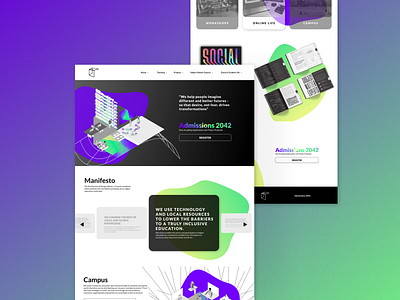 School of Real Design illustration ui website