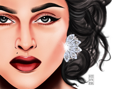 Madonna digital portrait illustration portrait