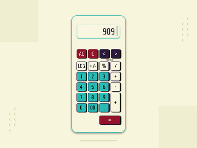 Retro Calculator calculator retro theme ui design visual design