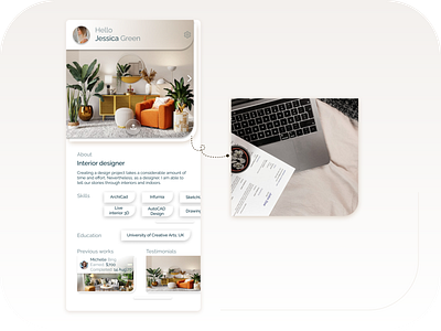 Designer's Profile graphic design portfolio ui ui design user profile visual design