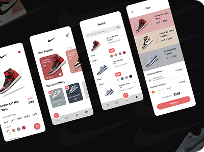 nike store e commerce application clean ecommerce mobileapp payment ui user interface ux